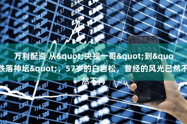 万利配资 从"央视一哥"到"跌落神坛",57岁的白岩松,曾经的风光已然不再